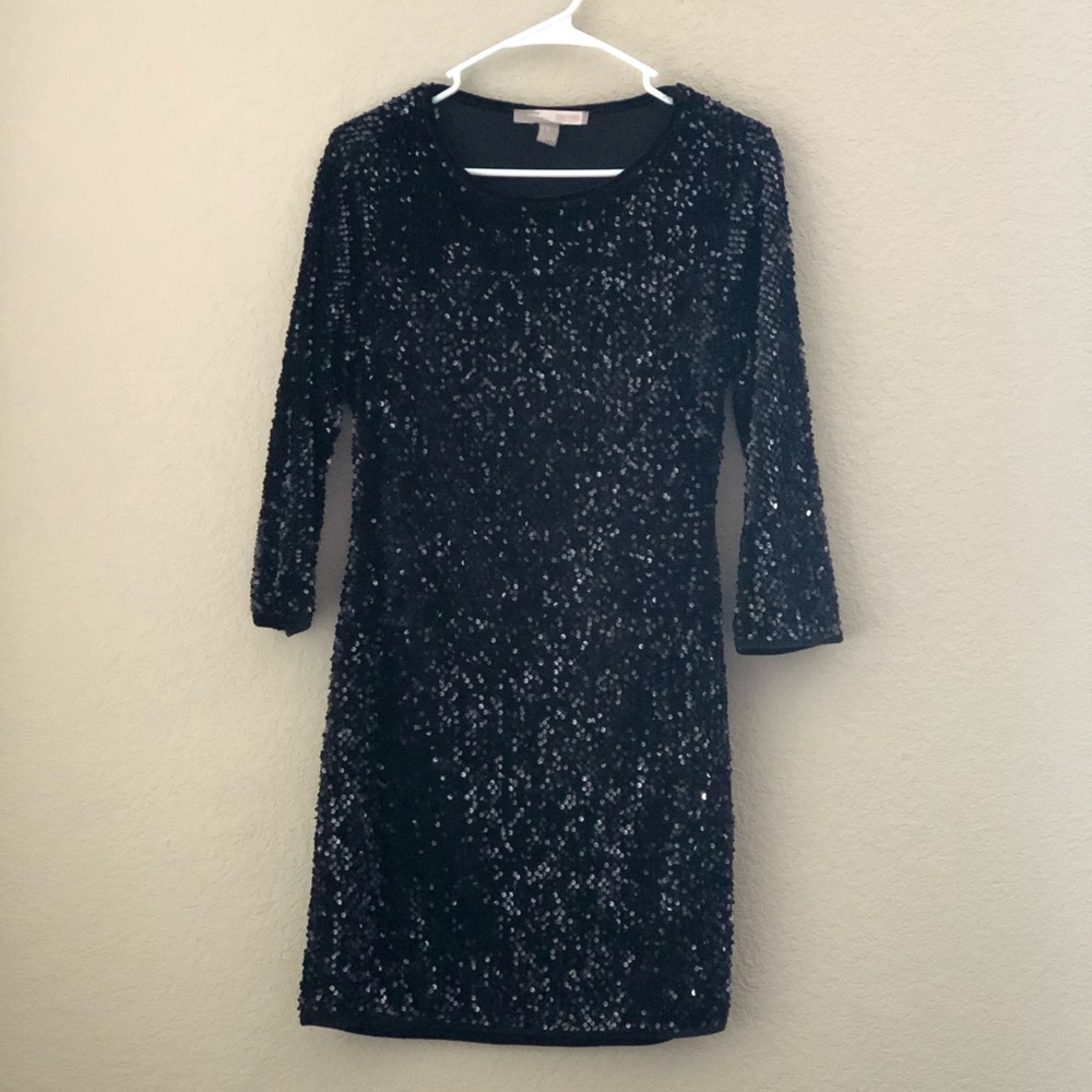 Black sequin dress